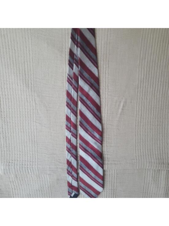 Burma Bibas Other - Burma Bibas Classic Burgundy and Silver Silk Powertie